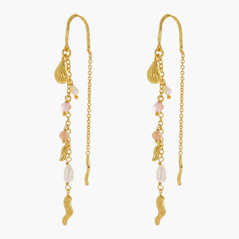 Poppy Thread Earring - Pastel / Gold