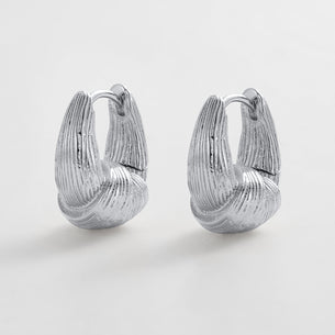 Evie Hoop Earring - Large Silver