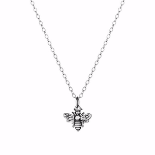 itutu Sterling Silver Bee Charm Necklace