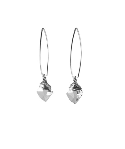 Sterling Silver Swarovski Crystal Beads Earrings