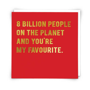 8 Billion Greetings Card