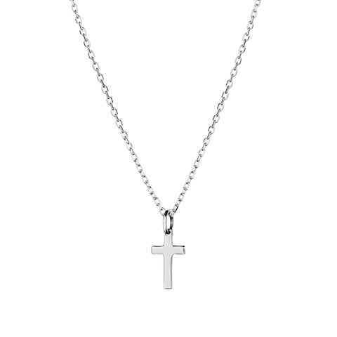 itutu Sterling Silver Cross Charm Necklace