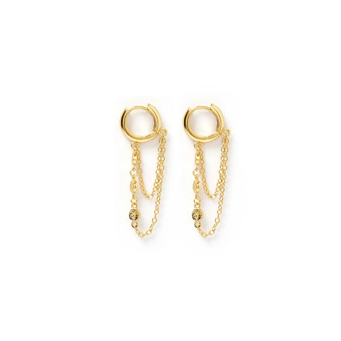 PALOMA Gold Huggie Earrings