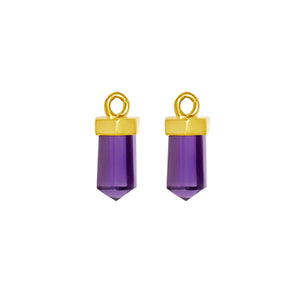 Kyoti Kyoti Pair of Amethyst Earring Charms || Gold