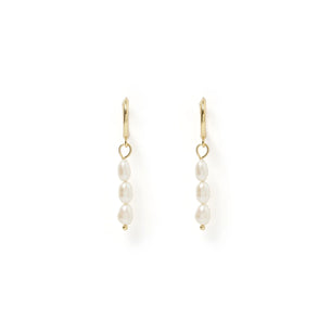 Indiana Gold and Pearl Earrings arms of eve