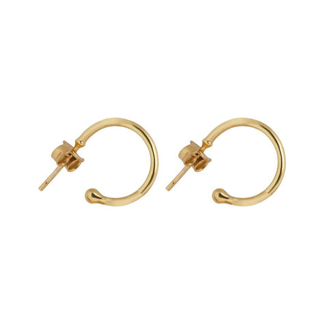 Kyoti Small Post Back Hoops || Gold Vermeil