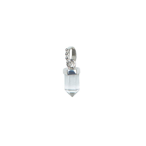 Kyoti Sterling Silver Necklace Charm || Clear Quartz