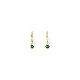 Rhodes Gold Earrings - Emerald arms of eve