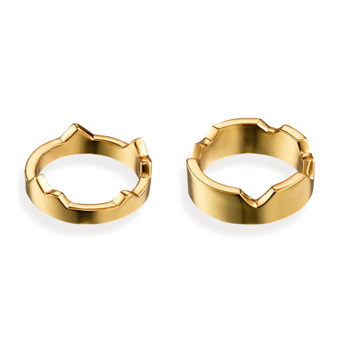 Rotto Ring Set 18KT Gold Plated