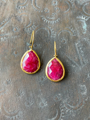 Ottoman Ruby Drop Earrings