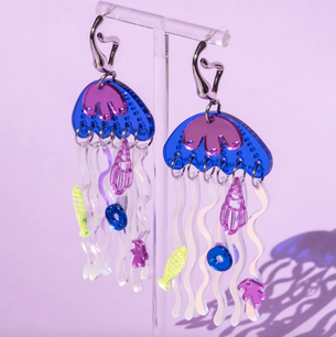 FunkyFunYou Jellyfish Statement Earrings
