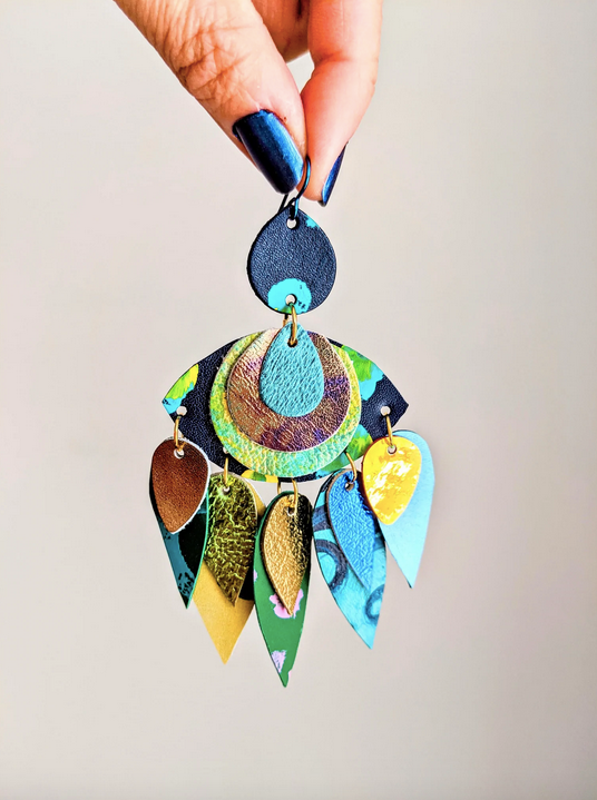 Xanadu Designs Eyes of the Forest Goddess Statement Earrings