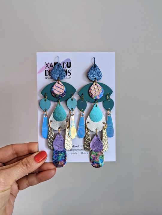 Xanadu Designs Goddess of the Waves Statement Earrings