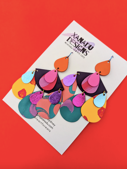 Xanadu Designs Kaleidoscope Statement Earrings