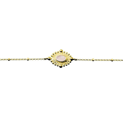 itutu Gold Rose Quartz Bracelet