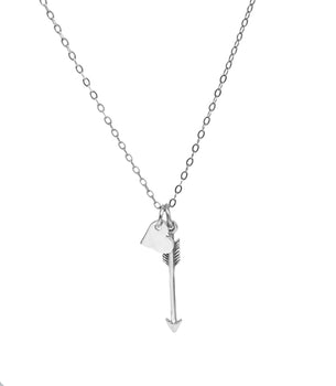 Sterling Silver Heart and Arrow Necklace