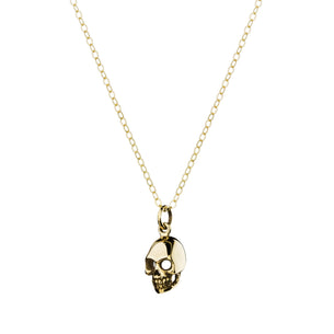 itutu Skull Necklace - Solid Bronze