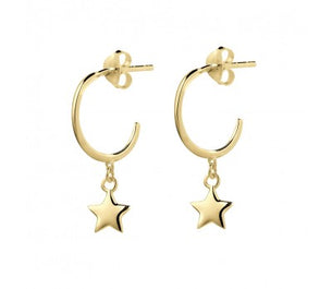 itutu Gold Star Hoop Earrings