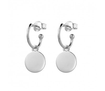 itutu Sterling Silver Disc Hoop Earrings