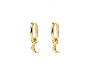 itutu Gold Moon Hoop Earrings