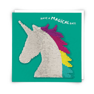 Unicorn Have A Magical Day Sequin