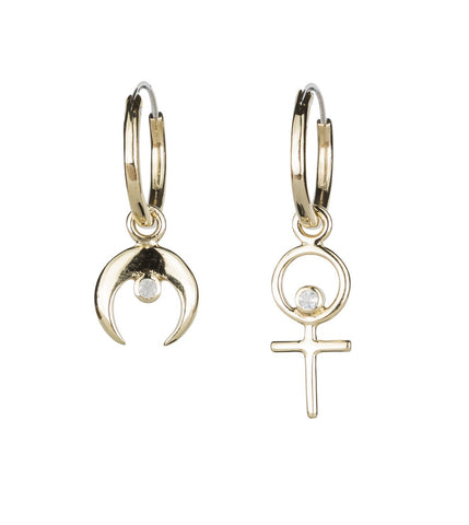 Kyoti Celestial Charmed Earrings - Gold