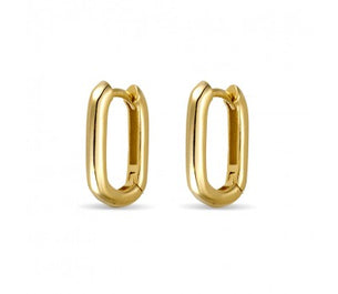 itutu Gold Oval Hoops