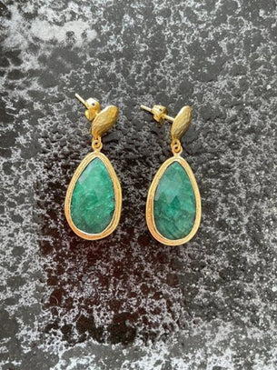 Ottoman Emerald Double Drop Earrings