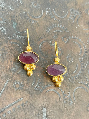 Ottoman Amethyst Ornate Earrings