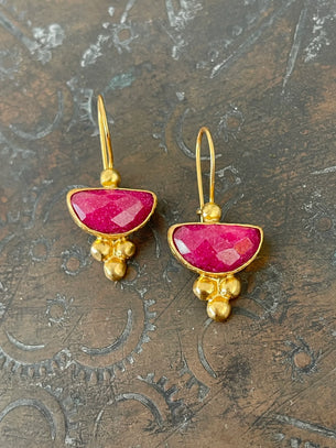Ottoman Ruby Ornate Earrings