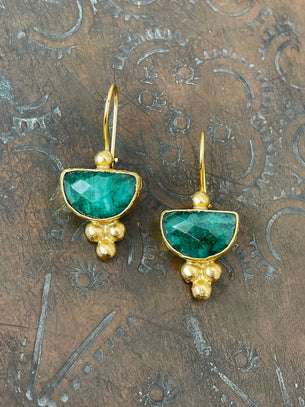 Ottoman Emerald Ornate Earrings