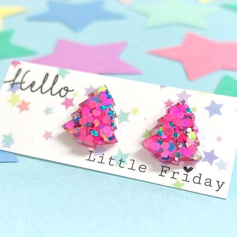 XMAS TREE CONFETTI STUDS