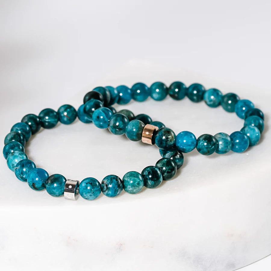 Blue apatite crystal bracelet deals