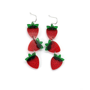 Koraki Strawberry chain earring dangles