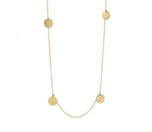 itutu Gold Multi Disc Long Necklace