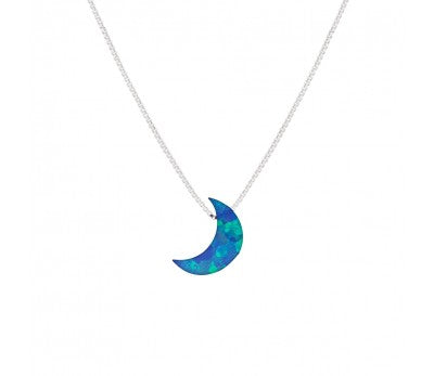 itutu Opalite Moon Necklace - Blue