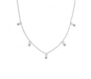 itutu Silver 5 Ball Charm Necklace