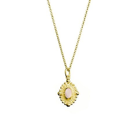 itutu Gold Rose Quartz Necklace