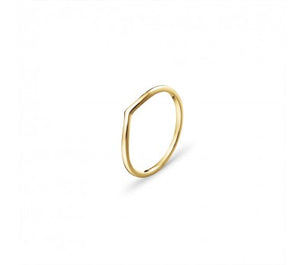 Gold Plated Sterling Silver Chevron Ring