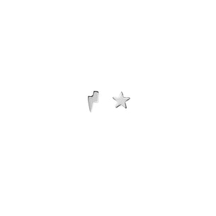 itutu Sterling Silver Studs - Star and Bolt