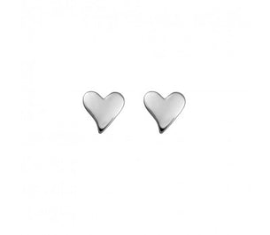 Sterling Silver Studs - Tiny Flat Heart