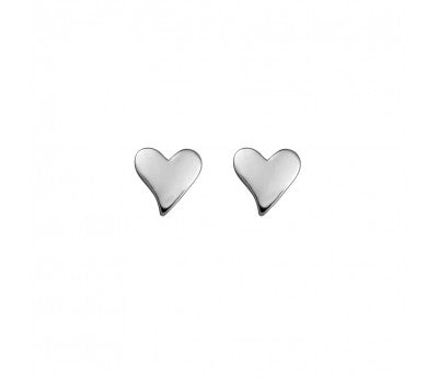Sterling Silver Studs - Tiny Flat Heart